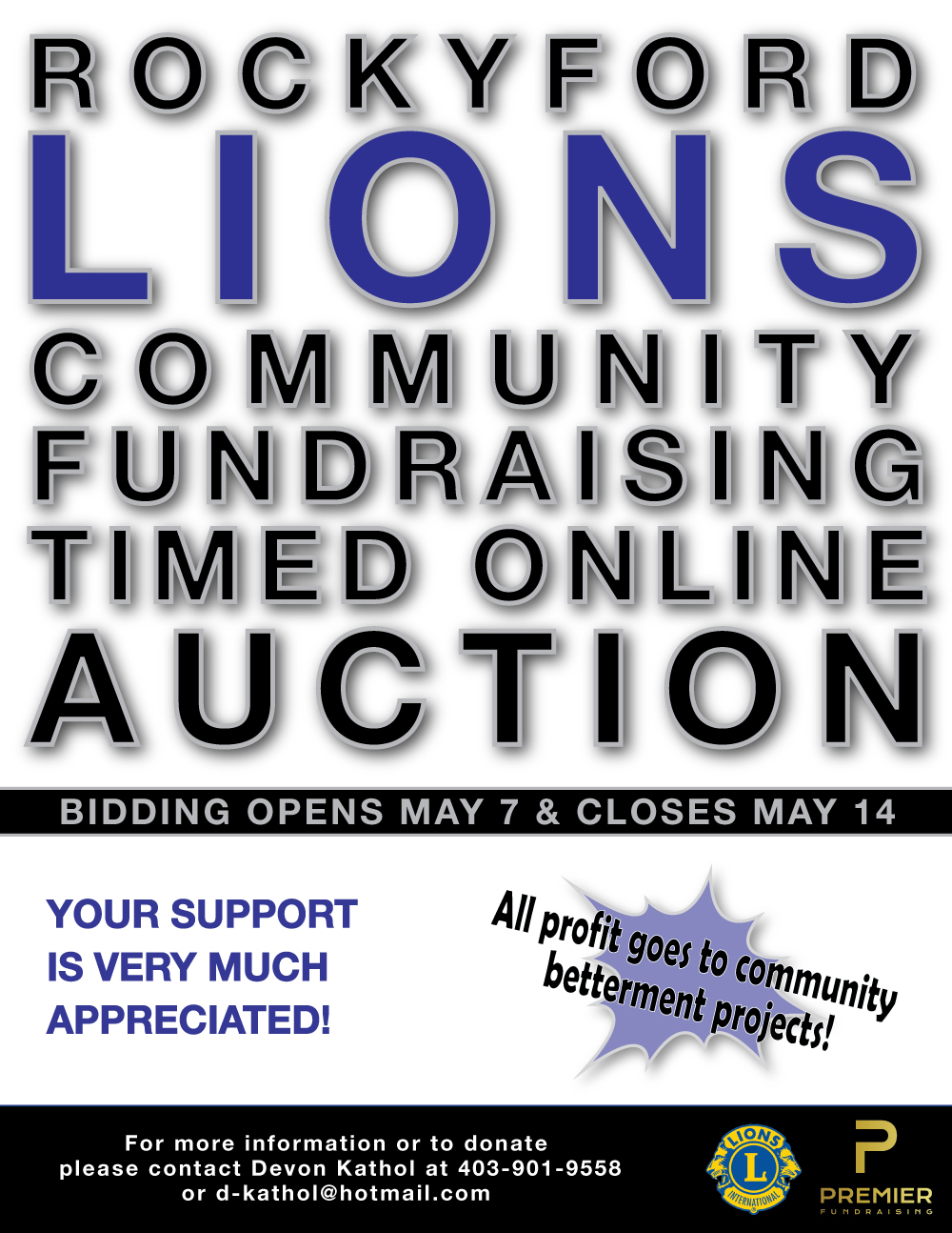 Rockyford Lions Charity Auction